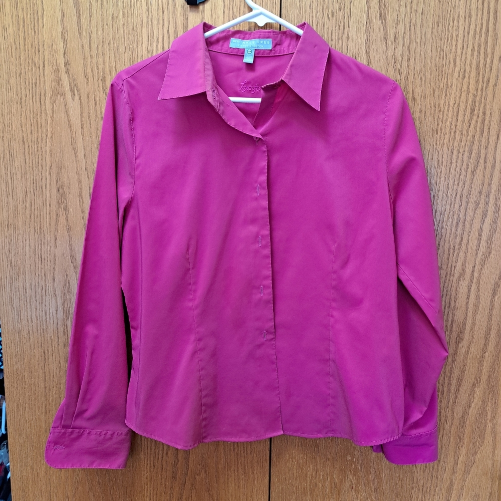 Foxcroft Wrinkle Free Pink Blouse